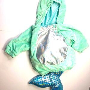 Mermaid Tail Unicorn Costume Hooded Sleeper, Size 12-18 M